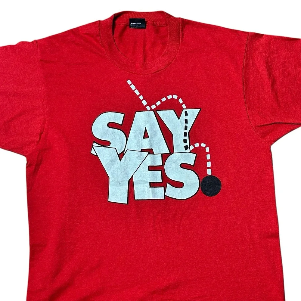 Vtg Screen Stars Best Jesus T Shirt Men's Large Red Religious USA Single‎ Stitch